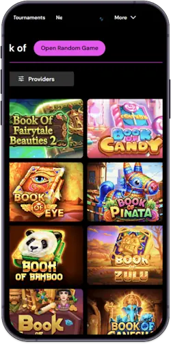 Love Casino mobiele interface met 99,9% uptime op smartphone