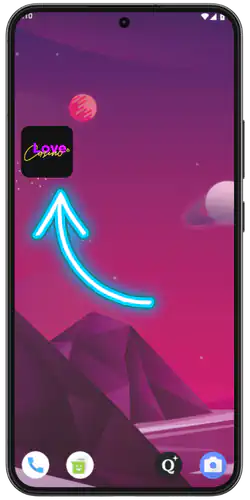Love Casino APK Die Anwendung ist installiert