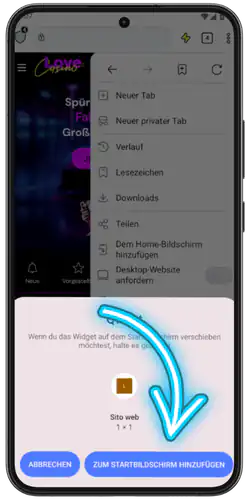 Love Casino APK Installation bestatigen