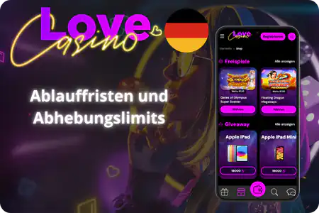 Love Casino Bonus ohne Einzahlung Ablauffristen und Abhebungslimits
