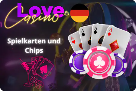 Love Casino Spielkarten und Chips