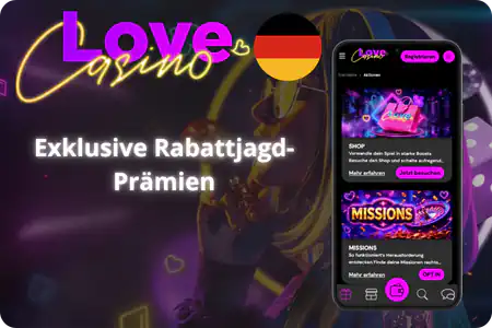 Love Casino Willkommensbonus Exklusive Rabattjagd-Pramien