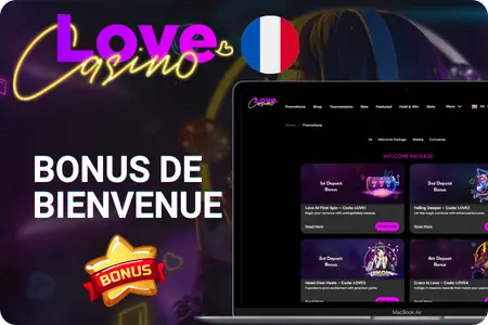 Love Casino bonus de bienvenue nouveaux joueurs France